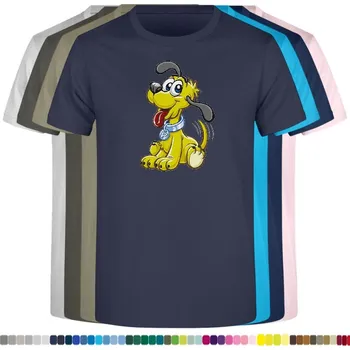 Dívčí tričko detske-levne-bavlnene-tricko-potisk-pes-Pluto Barva: Navy - tmavě modrá, velikost: 128