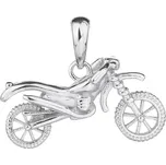 Steel Edge Stříbrný přívěsek s motorkou enduro + řetízek 309968004 Délka náhrdelníku: 45cm