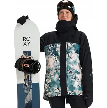 Dámská snowboardová bunda ROXY Gore-Tex Glade, barva sea pine dreamy picture, velikost XS