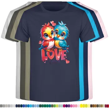 detske-levne-bavlnene-tricko-potisk-ptaci-laska Barva: Navy - tmavě modrá, velikost: 116