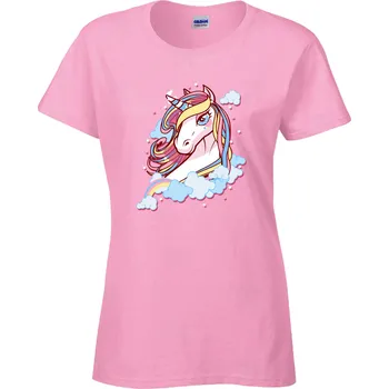 Dámské tričko Tričko Růžový jednorožec Druh: Dámské, Barva: Světle Zelená, Velikost: XL