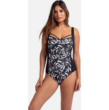 Dámské plavky Dorina Kanjari jednodílné plavky černobílé - DOROBK0085/černo-bílé / XL DOR3S044-BK0085