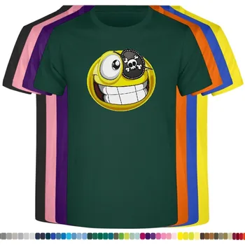 detske-levne-bavlnene-tricko-potisk-smajlik-pirat Barva: Bottle green - lahvově zelená, velikost: 116