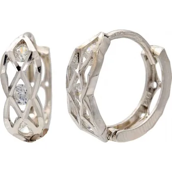 Náušnice Zlaté náušnice z bílého zlata se zirkony OT3521W (585/1000) 1.95 g