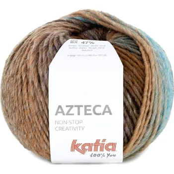 Příze Katia Azteca 7889 Brown/Blue/Ecru Pletací příze