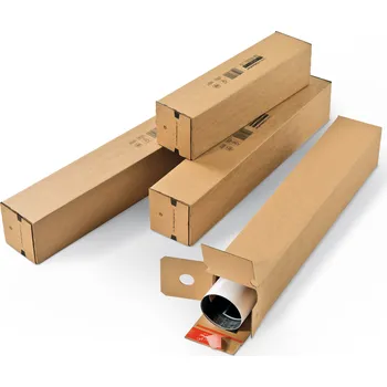 Obalový materiál 10 ks - Zásilkový tubus A2 z vlnité lepenky - 108x108x430