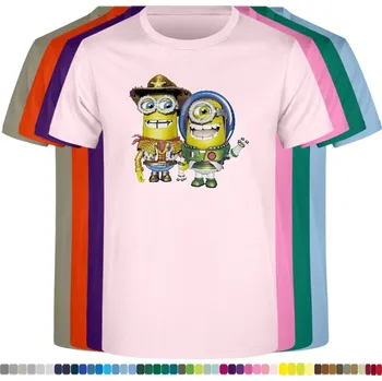 Dívčí tričko detske-levne-bavlnene-tricko-potisk-mimon-Woody-Buzz Barva: Pink - růžová, velikost: 92