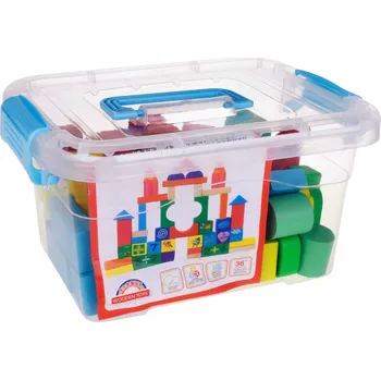 ostatní stavebnice Stavebnice dřevěné Tupiko barevné 53 dílků 2865