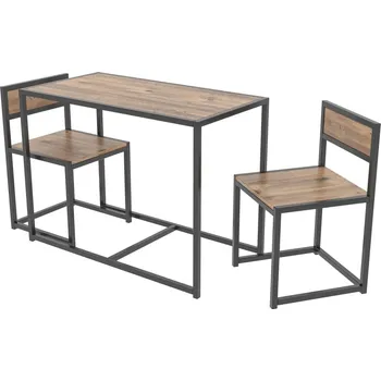 Jídelní set Jídelní set stolu a dvou židlí ALAVUS, atlantská borovice/černá DOPRODEJ + vyzvednutí ZDARMA