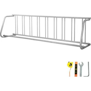 stojan na kolo Stojan na kola VEVOR na podlahu, 9 držáků, celoocelový stojan na kola s mřížkou, délka 283 cm, jednostranný úložný stojan, robustní základna, vhodné pro venkovní příležitosti, školy, garáže, předzahrádky, dvorky, cyklistické akce