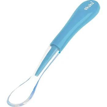 dětská jídelní sada AKUKU A0432 SILIKONOVÁ LŽÍCE MODRÁ