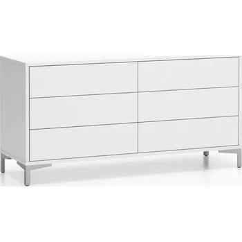 Kancelářská sestava Kancelářská policová komoda LAYERS, 6 zásuvek, bílá