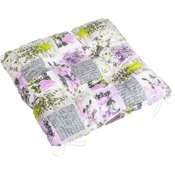 Podsedák Bellatex Sedák Adéla prošívaný 40x40 cm Patchwork lila