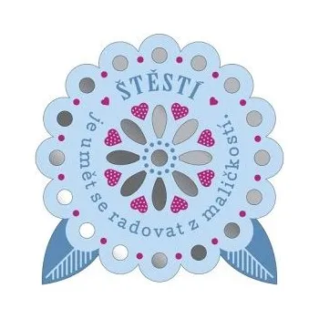 Party dekorace ALBI Plaketka kytka - Štěstí