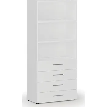 Kancelářská sestava Kancelářská skříň se zásuvkami PRIMO WHITE, 800 x 420 x 1781 mm, bílá