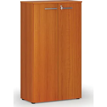 Kancelářská sestava Kancelářská skříň s dveřmi PRIMO WOOD, 800 x 420 x 1434 mm, třešeň
