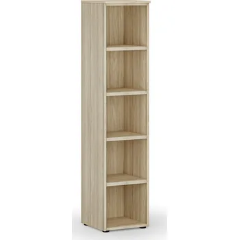 Kancelářská sestava Kancelářský regál PRIMO WOOD, 400 x 420 x 1781 mm, dub přírodní