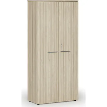 Kancelářská sestava Kancelářská skříň s dveřmi PRIMO WOOD, 800 x 420 x 1781 mm, dub přírodní
