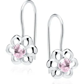 Náušnice Olivie Stříbrné dětské náušnice s růžovým kvítkem 1517 Ag 925; ≤1,1 g.