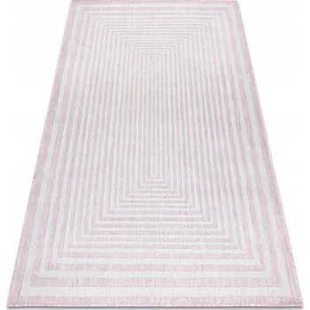 Koberec Koberec PLOCHÝ TKANÝ VENKOVNÍ PROUŽKOVÝ SISAL SION Labyrint RÁMEČEK 120x170 cm