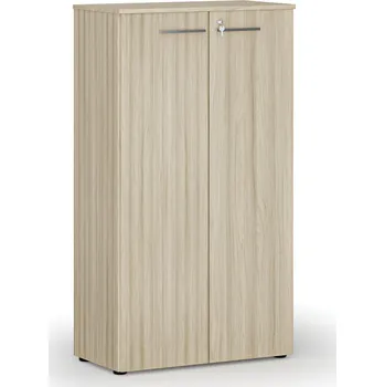 Kancelářská sestava Kancelářská skříň s dveřmi PRIMO WOOD, 800 x 420 x 1434 mm, dub přírodní