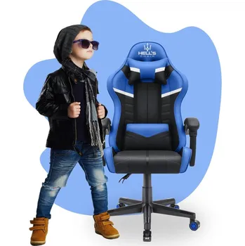 Herní židle Dětská hrací židle HC - 1004 černá a modrá