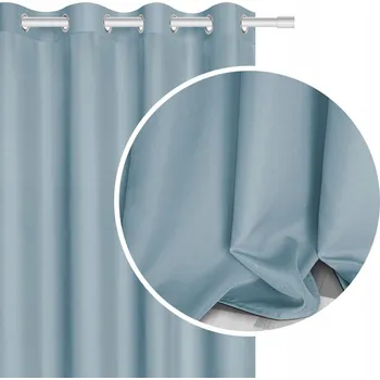 Obraz ZÁCLONY DO OBÝVÁKU HOTOVÉ S KOLEČKY MODRÉ 140x170 VIVA