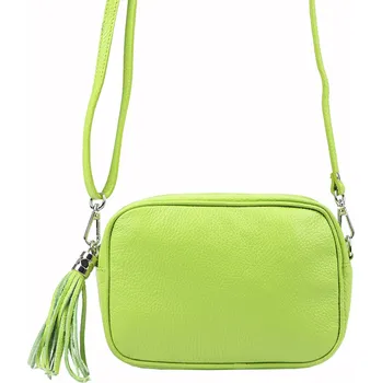 Kabelka Kožená crossbody kabelka Patrizia Piu 01-067N limetková