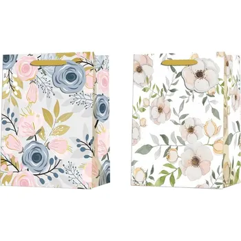 Dárková taška Taška dárková motiv květů, v mixu barev 100x50x150 mm