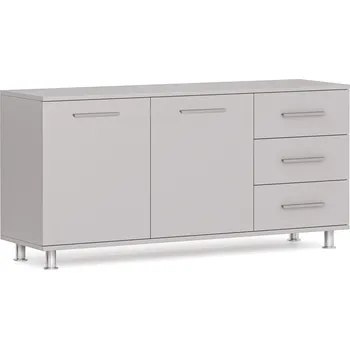 Kancelářská sestava Skříňka ke stolu PRIMO, pravá, šedá