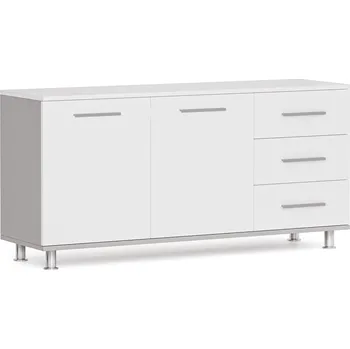 Kancelářská sestava Skříňka ke stolu PRIMO, pravá, šedá / bílá