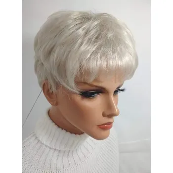 Paruka Paruka krátké syntetické vlasy světle šedá Rokoko