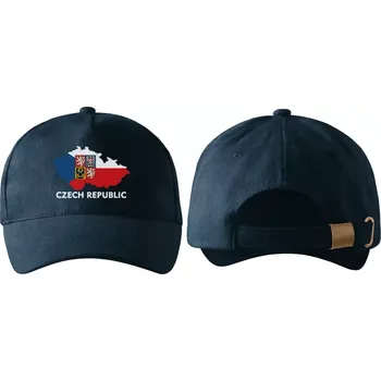 Kšiltovka kšiltovka s vlajkou Česká republika navy modrá (pánská kšiltovka vlajka a znakem České republiky)