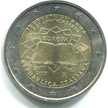 ITÁLIE. 2 euro 2007. Výročí Římských dohod.
