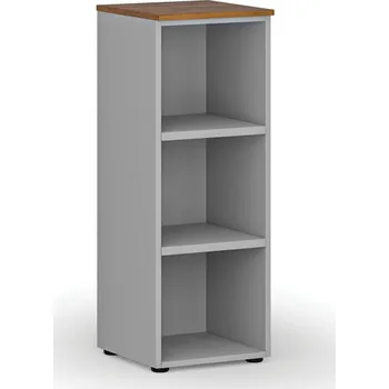 Kancelářská sestava Kancelářský regál PRIMO GRAY, 400 x 420 x 1087 mm, šedá/ořech
