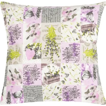 Dekorativní polštářek Bellatex Polštářek ADÉLA 40x40 cm Patchwork lila