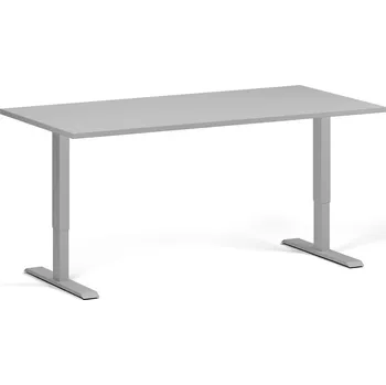 Počítačový stůl Výškově nastavitelný stůl, 160x80 cm, 1 motor, šedá podnožm, šedá