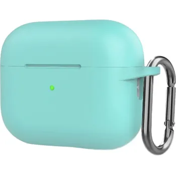 Příslušenství pro sluchátka ACM Silikonový kryt s karabinou pro AirPods 3.gen. - Tyrkysová