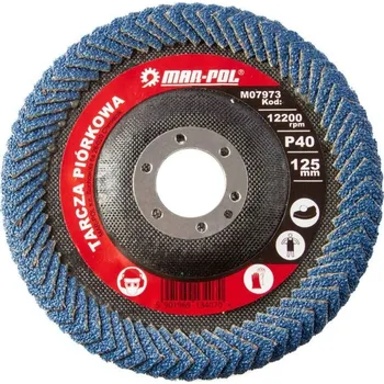Brusný kotouč Kotouč brusný, oboustranný, lamelový, 125 mm, zirkon, P40 MAR-POL