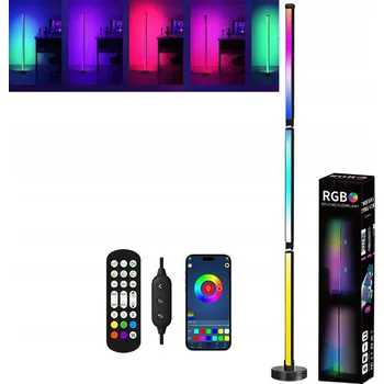Stojací lampa VYSOKÁ LED RGB PODLAHOVÁ STOJACÍ LAMPA NOČNÍ LAMPA 120 CM + DÁLKOVÝ OVLADAČ