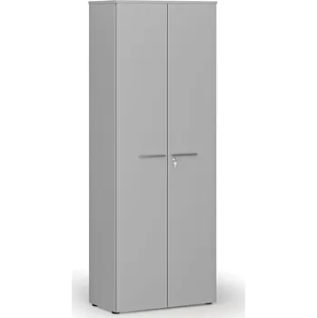 Kancelářská sestava Kancelářská skříň s dveřmi PRIMO GRAY, 800 x 420 x 2128 mm, šedá