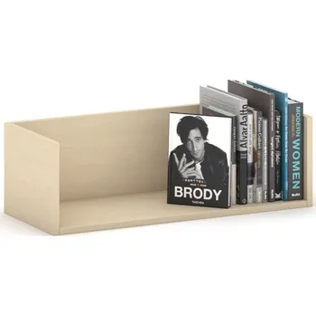 Kancelářská sestava Police na zeď PRIMO s bočnicemi, 800 x 310 x 250 mm, bříza