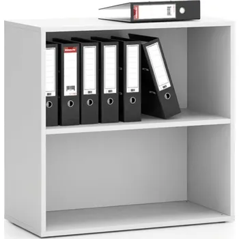 Kancelářská sestava Kancelářský policový regál LAYERS, krátký, 800 x 400 x 777 mm, bílá