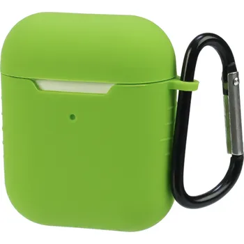 Příslušenství pro sluchátka ACM Silikonový kryt s karabinou pro AirPods 1, 2 - Zelená