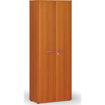 Kancelářská sestava Kancelářská skříň s dveřmi PRIMO WOOD, 800 x 420 x 2128 mm, třešeň