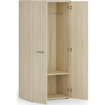 Šatní skříň Kancelářská šatní skříň PRIMO WOOD, 1 police, šatní tyč, 800 x 500 x 1781 mm, dub přírodní