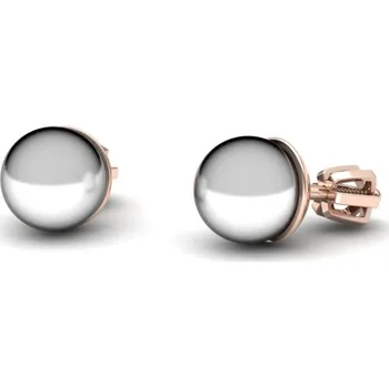 Náušnice Náušnice s šedou perlou na šroubek NP21002T Materiál: Červené zlato 14kt