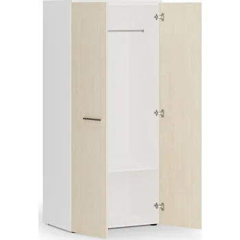 Šatní skříň Kancelářská šatní skříň PRIMO WHITE, 1 police, šatní tyč, 800 x 500 x 1781 mm, bílá/bříza