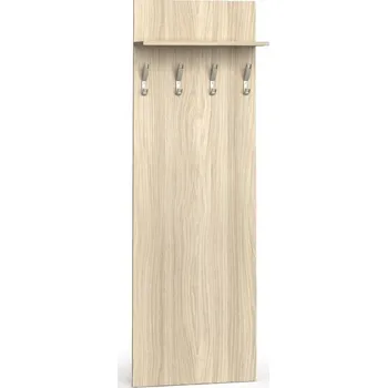 Kancelářská sestava Věšáková stěna PRIMO WOOD, 4 háčky, police, dub přírodní