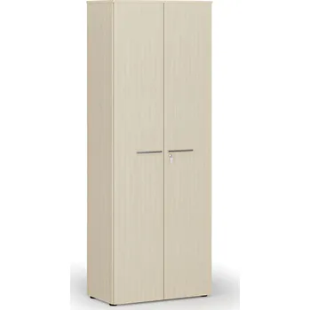 Kancelářská sestava Kancelářská skříň s dveřmi PRIMO WOOD, 800 x 420 x 2128 mm, bříza